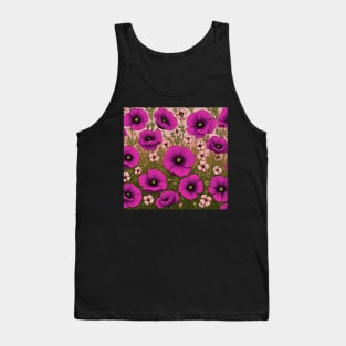 Poppy Flower Tank Top